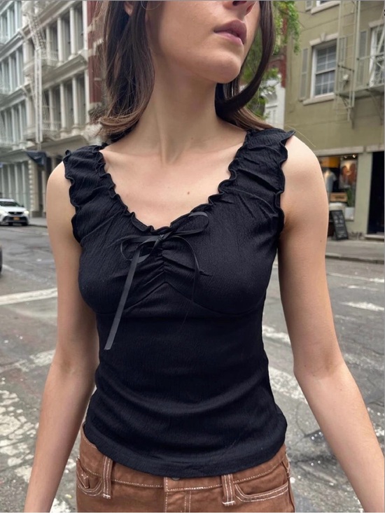 Brandy Melville Tops - Brandy Melville John Galt Black Malena Top